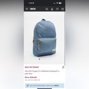 Like new Herschel Backpack